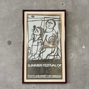 Summer Festival Of Music 1970-79 University of Oregon Framed Poster