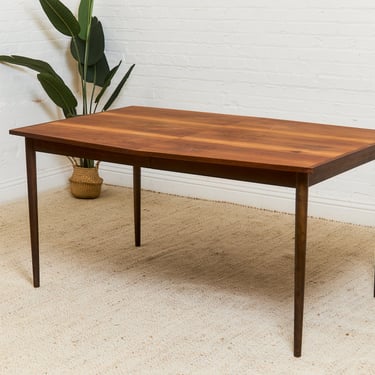 Vintage Walnut Long 3 leaf Dining Table