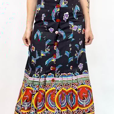 Sant Angelo Skybound Cranes Maxi Skirt