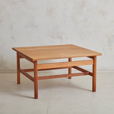 Square Wood Coffee Table Attributed to Kurt Østervig, Denmark 1960s