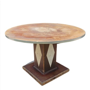 1930s Art Deco Industrial Dept. Store Retail Display Table Antique Pedestal Mercantile Stand 