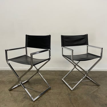 Chrome directors chairs 