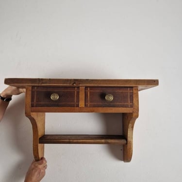 Kitchen Shelf With Two Trawers/ Rustic Shelf Old Dish Shelf/ Kitchen / 1960s/ 60s 