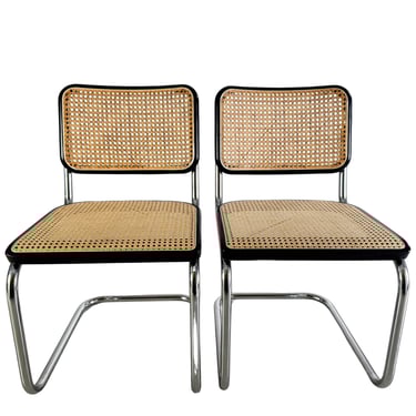2er Set Thonet Freischwinger S32 Marcel Breuer Wiener Geflecht 