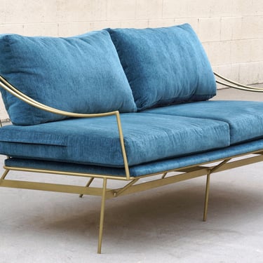 Custom 1960s Inspired Hairpin Sofa by Rehab Vintage