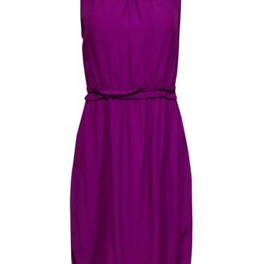 Kate Spade - Purple "Katia" Dress w/ Orange Neck Tie Sz S