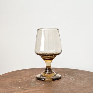Vintage Mini Amber Shot Glass 