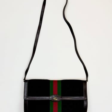 Black Gucci Monogram Crossbody Bag