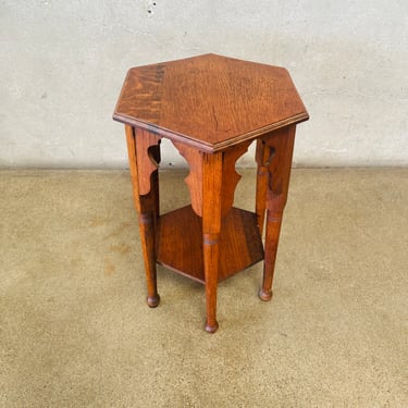 Arts & Crafts Side Table Moorish For Liberty Antique Oak Circa 1900