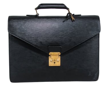 Louis Vuitton - Black Epi Seviette Briefcase Handbag