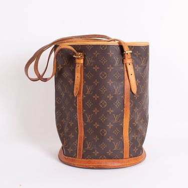 Louis Vuitton Vintage Monogram GM Bucket Bag Tote Carryall Noe LV Logo Monogram Canvas + Leather 