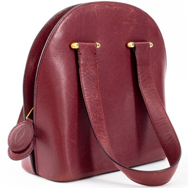 Cartier Burgundy Leather Mini Tote Bag