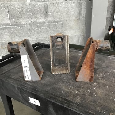 Set of Three Old Beam Hangers (Shelf Brackets) (Seattle)