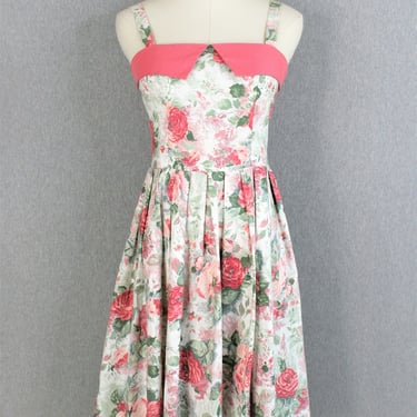 Laura Ashley - Cotton Floral - Sundress - Cottagecore - size 2 