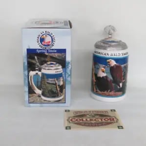 Budweiser Spring The American Bald Eagle Beer Stein Series in Box 3873B