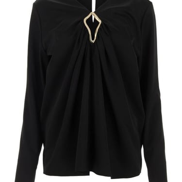 Lanvin Woman Black Triacetate Blend Blouse