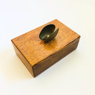 Wood Box with Brass Clam 