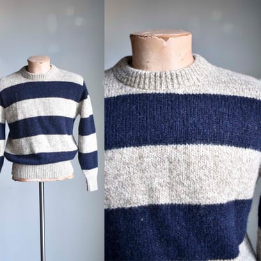 Vintage LL Bean Striped Sweater / Vintage Knit LL Bean Sweater / Vintage Pullover Sweater Small / Preppy Vintage Sweater Small 