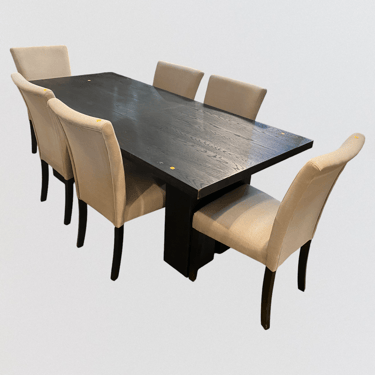 Restoration Hardware 'Seagram' Dining Table and 6 Chairs
