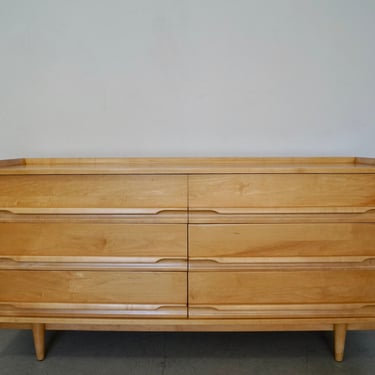 1950's Mid-Century Modern Crawford Furniture Solid Maple Dresser - Refinished! 