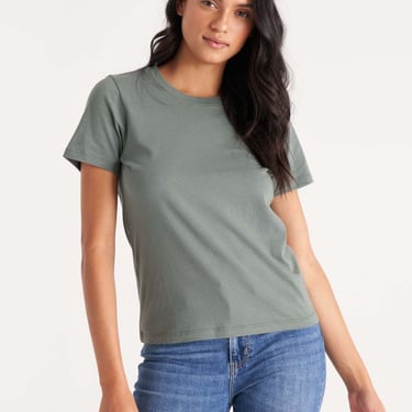 The Standard Stitch The Crew Tee - Thyme