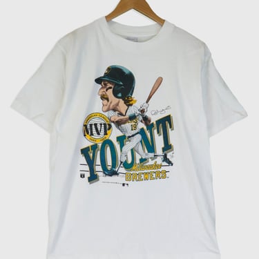 Vintage 1989 MLB Milwaukee Brewers Robin Yount T Shirt Sz L