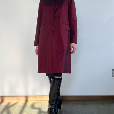 BCBG Crimson Sharkskin 90s Trench (S)