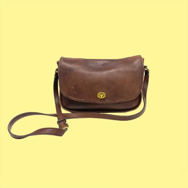 Vintage Coach City Bag Retro 1990s Genuine Leather +