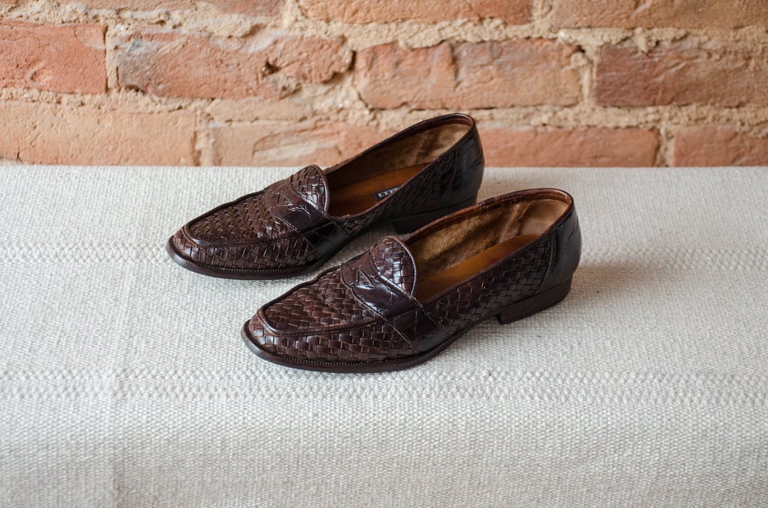 Escarpins Vintage Sesto Meucci - Marron Cuir Italien, Bout Ouvert (peep Toe), Pointure 9.5 US