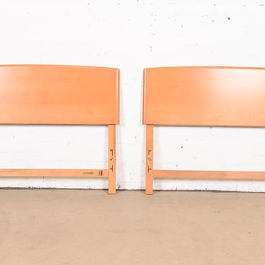 Heywood Wakefield Mid-Century Modern Birch Twin Size Headboards, Pair