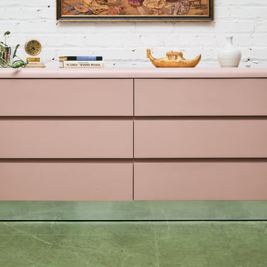light pink dresser EnHomee Dressers for Bedroom, 52.2H x 37.4W x 11.8D, Pink, 14 Fabric  Drawers, Storage Tower