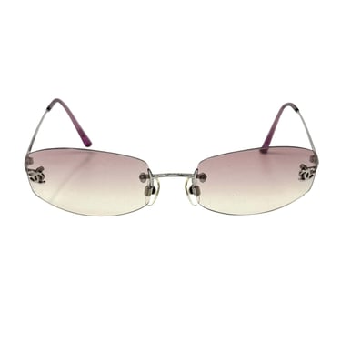 Chanel Light Pink Mini Rimless Sunglasses