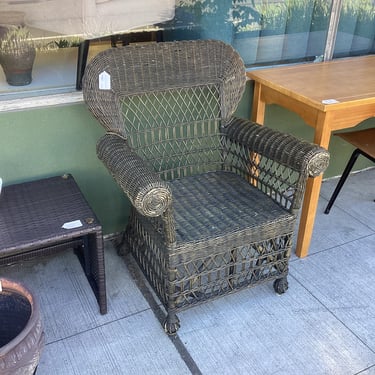 Dark Wicker Armchair (AS IS)