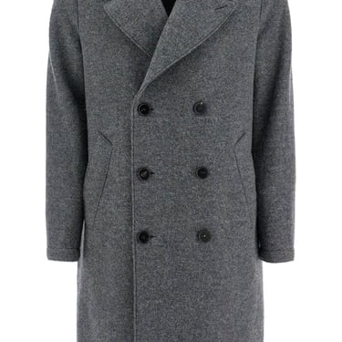 Harris Wharf London Double-Breasted Wool Coat In Boiled Men