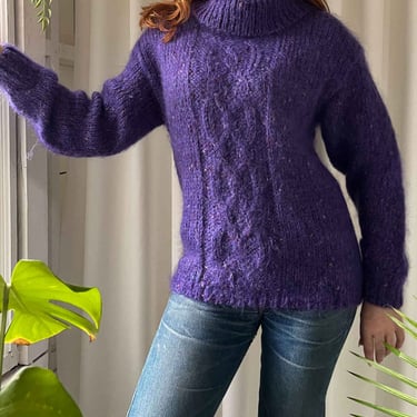 90s Purple Mohair Sweater