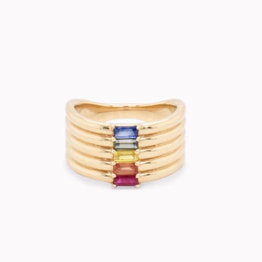 Rainbow Sapphire Revival Stacked Ring