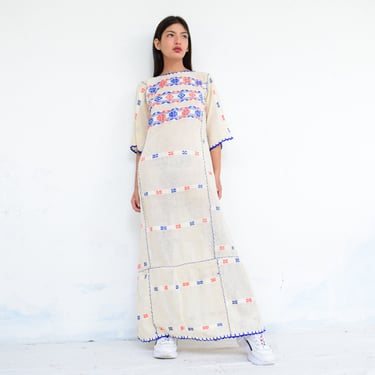 Hand Woven Mexican Huipil, Woven Dress 