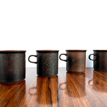 Set of 4 Arabia of Finland Ruska Tall Cocoa Cups / Mugs by Ulla Procope 