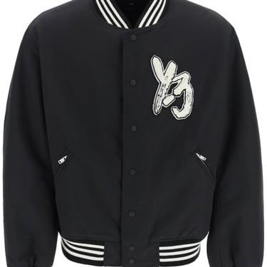 Y-3 logo patch varsity jacket