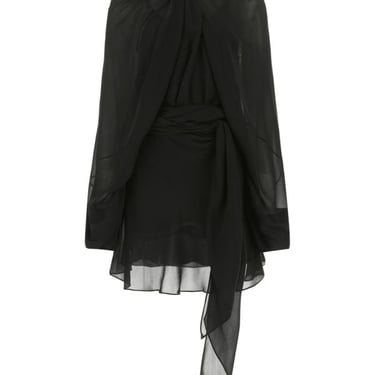 Maison Margiela Woman Black Silk Mini Dress