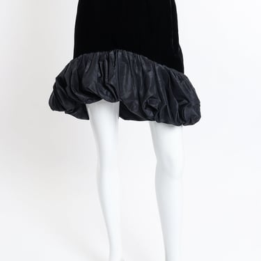 Velvet Bubble Hem Skirt