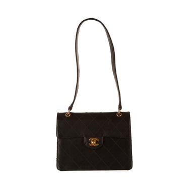 Chanel Black Caviar Trapezoid Flap Bag