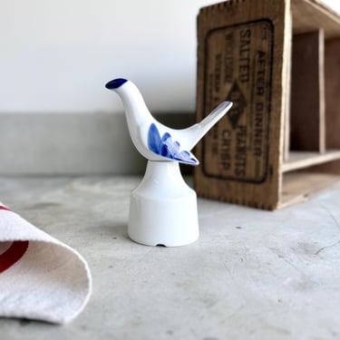 Vintage Blue Bird Pie Vent – Ceramic Pie Bird By Cobble Creek, Handmade