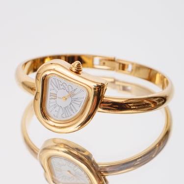 1990s Yves Saint Laurent Gold-Plated Heart Watch