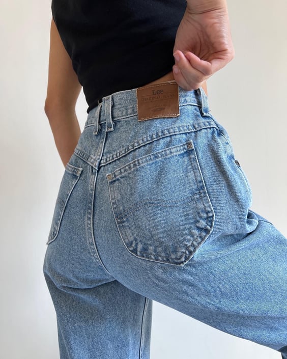 Vintage Denim High-Waisted Jeans by Lee
