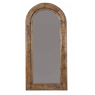 Arch Teak Frame Mirror