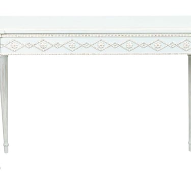 Painted Blue and White Swedish Style Console