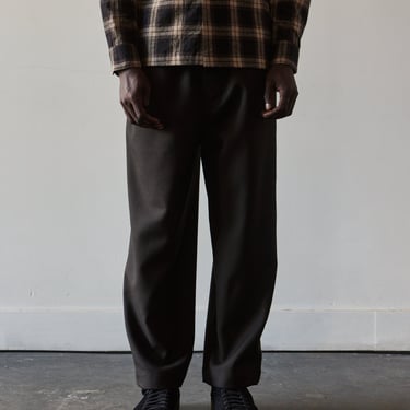 Evan Kinori Heavy Wool Elastic Pant, Dark Brown