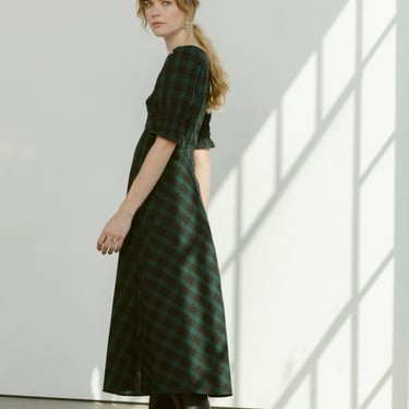 Carleen Austen Dress - Dark Plaid