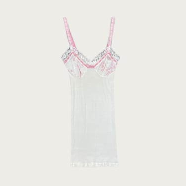 (XS/S) 90s Pink Floral Lace Trim Cami